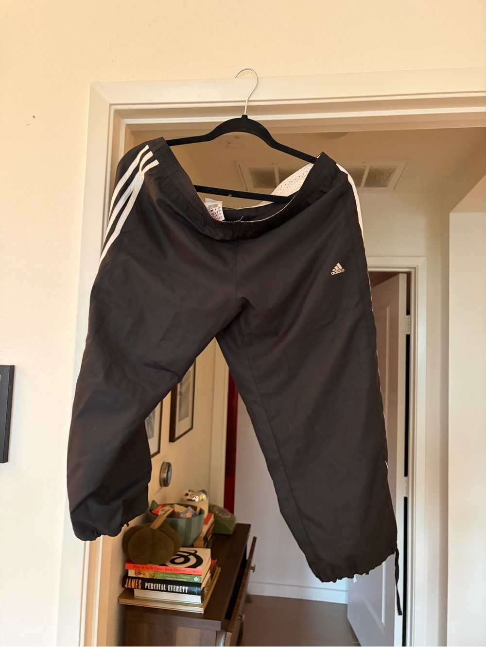 adidas women Black Sweatpants with White Side Stripes